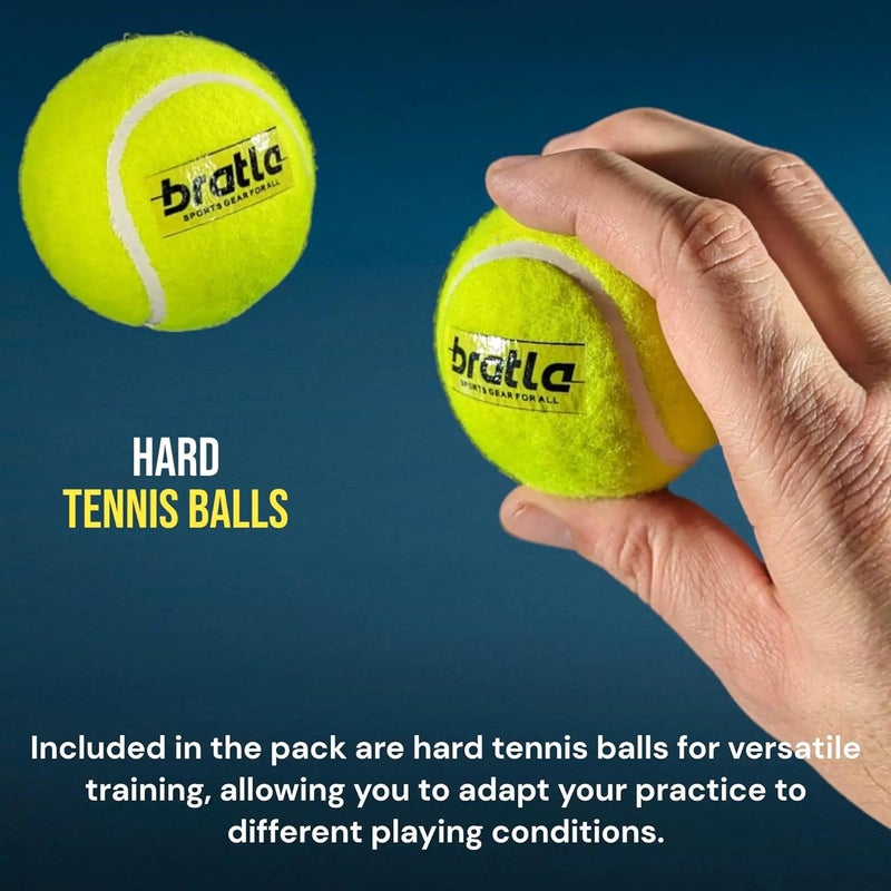 Bratla Heavy Tennis Cricket Ball 120-130g - Pack of 6 | Hard Tennis Balls for Softball Cricket Games - Image 4